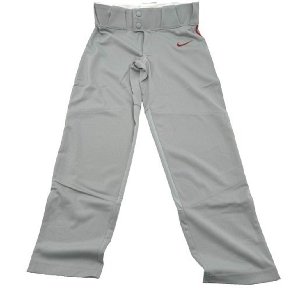 NIKE NWT Boys Medium Vapor Select Baseball Pants BQ6443-056 Gray Red Stripe NEW - Picture 3 of 8
